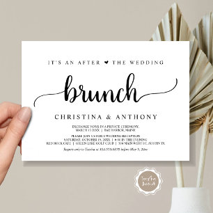 Invitation Après Le Brunch Mariage, Rustic Elopement