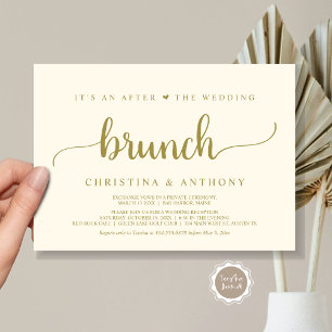 Invitation Après Le Brunch Mariage, Rustic Elopement