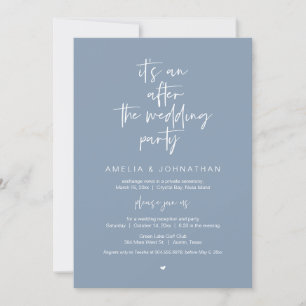 Invitation Après le dîner et la fête du mariage Elopement