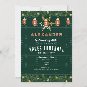 Invitation Après le football Noël Sports fête d'anniversaire