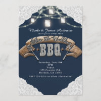 APRÈS LE MARIAGE BBQ Blue Mason Jar Lights & Lace