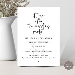 Invitation Après le mariage, Fête de Fugue Amoureuse