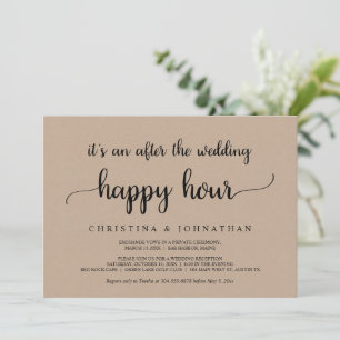Invitation Après l'heure heureuse de mariage, Kraft Après mar