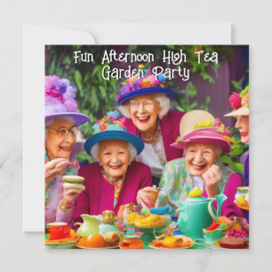 Invitation Après-midi amusant des dames Thé élevé Fête de jar
