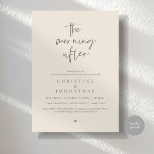 Invitation Après-midi, Brunch Mariage de la Poste moderne