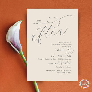 Invitation Après-midi, Post Mariage Brunch Célébration