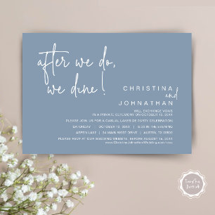 Invitation Après, Nous Dînons, Dîner Mariage Elopement
