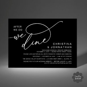 Invitation Après, Nous Dînons, Dîner Romantique Mariage