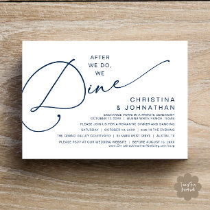 Invitation Après, Nous Dînons, Dîner Romantique Mariage
