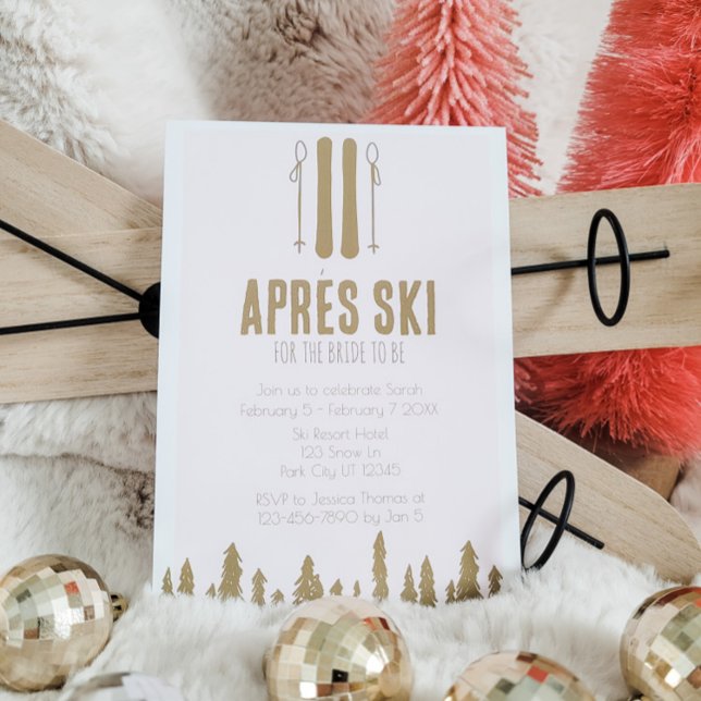 Invitation Apres Ski hiver Thème Bachelorette Party (Créateur téléchargé)