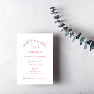 Invitation Après Toute La Journée Icy Pink Bachelorette Voyag