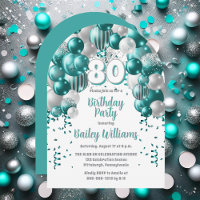Aqua Celebration Balloons 80e anniversaire fête