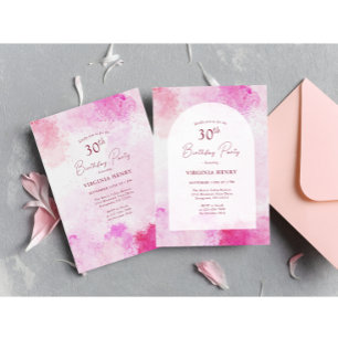 Invitation Aquarelle 30e anniversaire