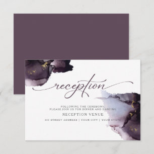 Invitation Aquarelle Abstraite mauve de bruyère