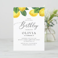 Aquarelle agrumes jardin citron anniversaire de en