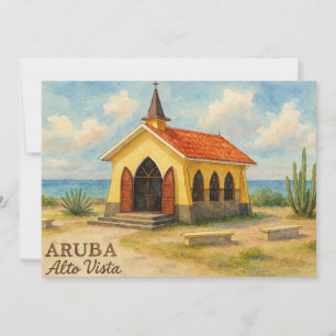 Invitation Aquarelle Alto Vista Aruba