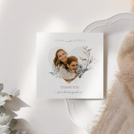 Invitation Aquarelle Automne vert eucalyptus avec or rose