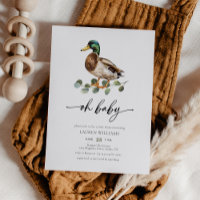 Aquarelle Baby shower de canard de Mallard