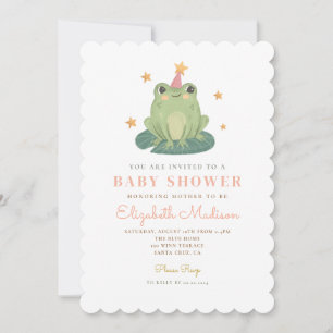 Invitation Aquarelle Baby shower de grenouille magique Invita