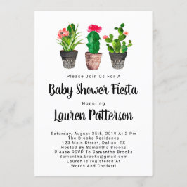 Invitation Aquarelle Baby Shower Invitations, Fiesta