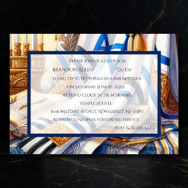 Invitation Aquarelle Bar Mitzvah Tallit 3