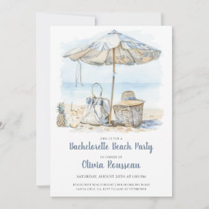 Invitation Aquarelle Beach Bachelorte Party