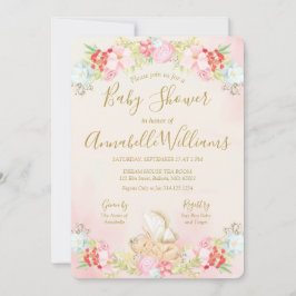 Invitation Aquarelle Bébé Baby shower Fée