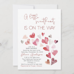 Invitation Aquarelle Bébé son froid dehors Baby shower Invi