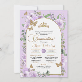 Invitation Aquarelle Beurre bleu clair Quinceañera