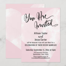 Aquarelle Blanche Coeur Pastel Rose Vous Êtes Invi