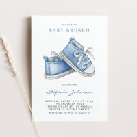 Aquarelle Bleu Chaussures Bébé C'est un petit bébé