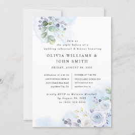 Invitation Aquarelle bleu clair