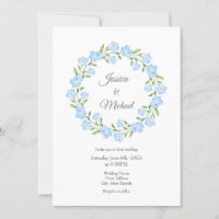 Aquarelle bleu de la baie des yeux Floral Wreath