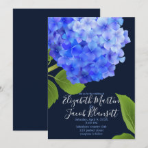 Aquarelle bleu Hydrangea Mariage