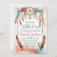 Aquarelle bleu rose Dreamcatcher Idée Baby shower