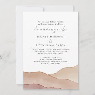 Invitation Aquarelle Boho Abstraite Le Mariage De