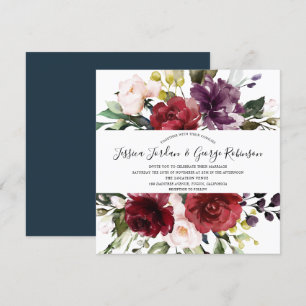 Invitation Aquarelle botanique moderne Mariage floral