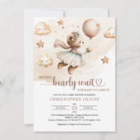 Aquarelle brun ivoire peluche ours fille attendre