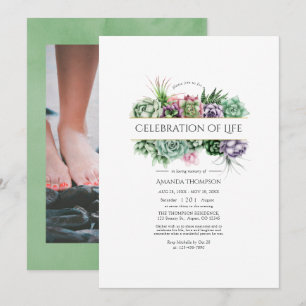 Invitation Aquarelle Célébration géométrique de la vie