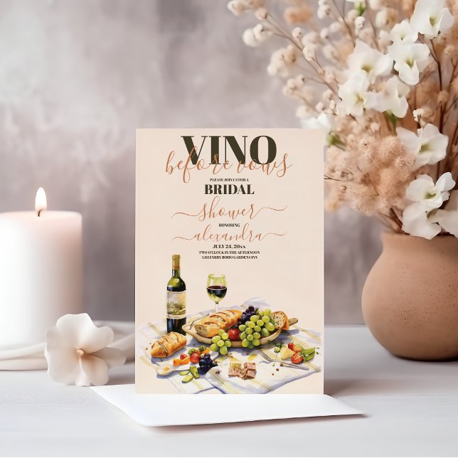 Invitation Aquarelle Charcuterie Fête des mariées du Conseil  (Créateur téléchargé)