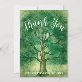 Invitation Aquarelle Chêne Arbre Rétro Russe Mariage Bois