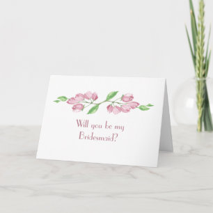 Invitation Aquarelle Cherry Blossom Mariage Bridesmaid