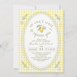 Invitation Aquarelle ciao bambino citrons baby shower