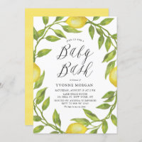 Aquarelle Citron vert Baby shower de couronnes Bas