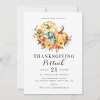 aquarelle citrouille thansgiving potluck