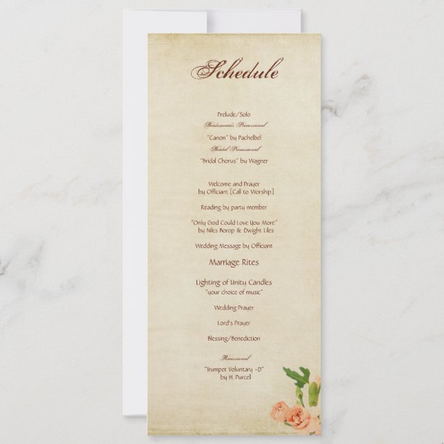 Invitation Aquarelle - Coins d'oeillet (Dos)