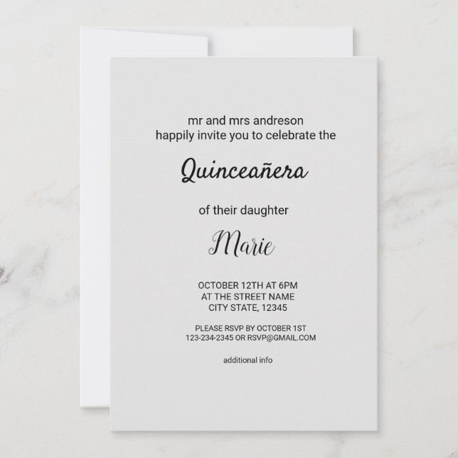 Invitation Aquarelle colorée ajouter votre nom texte modifiab (Devant)