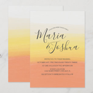 Invitation Aquarelle Corne à bonbons Halloween OMBRÈ Mariage