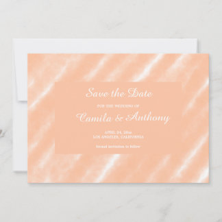 Invitation Aquarelle couleur Fuzz Peach Motif Abstrait