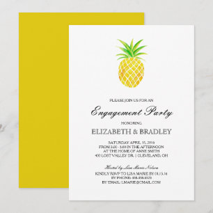 Invitation Aquarelle d'ananas Partie d'engagement tropical